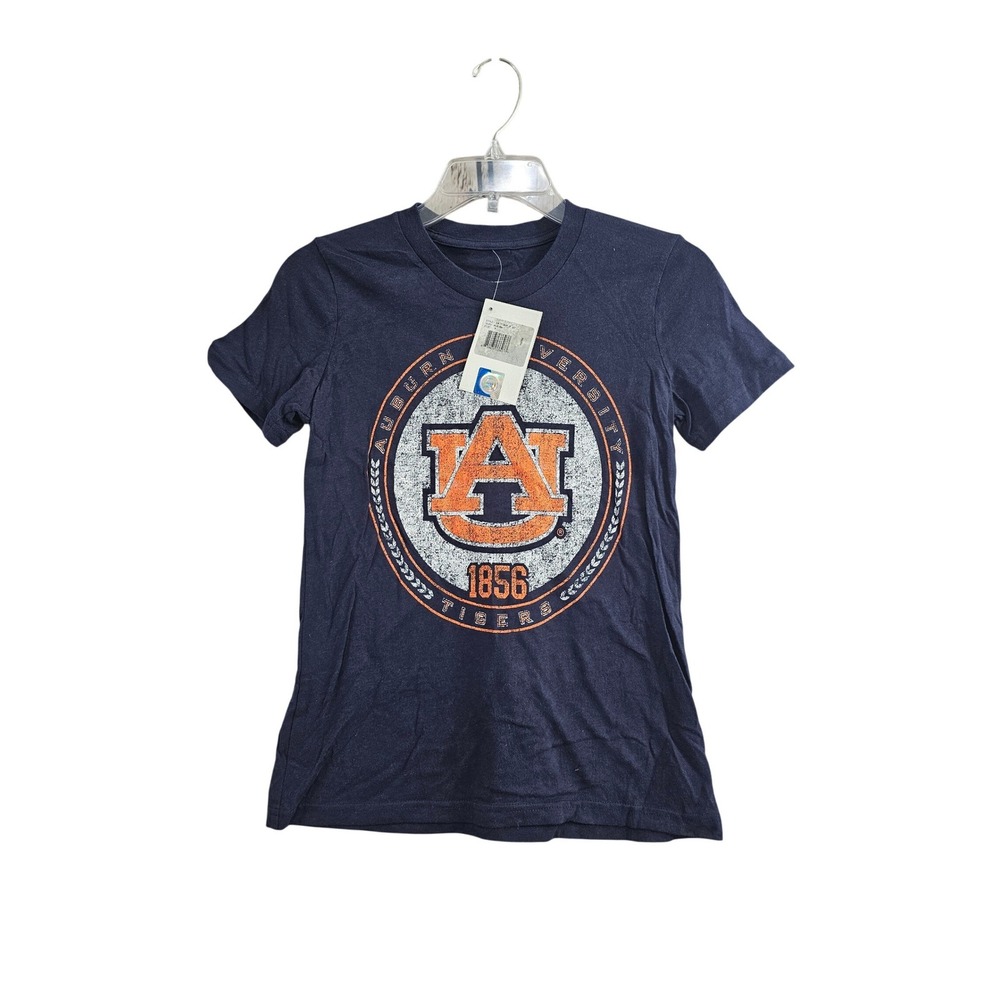 Genuine Stuff Auburn Tigers T-Shirt Youth M Navy Blue Graphic Distressed Logo NW